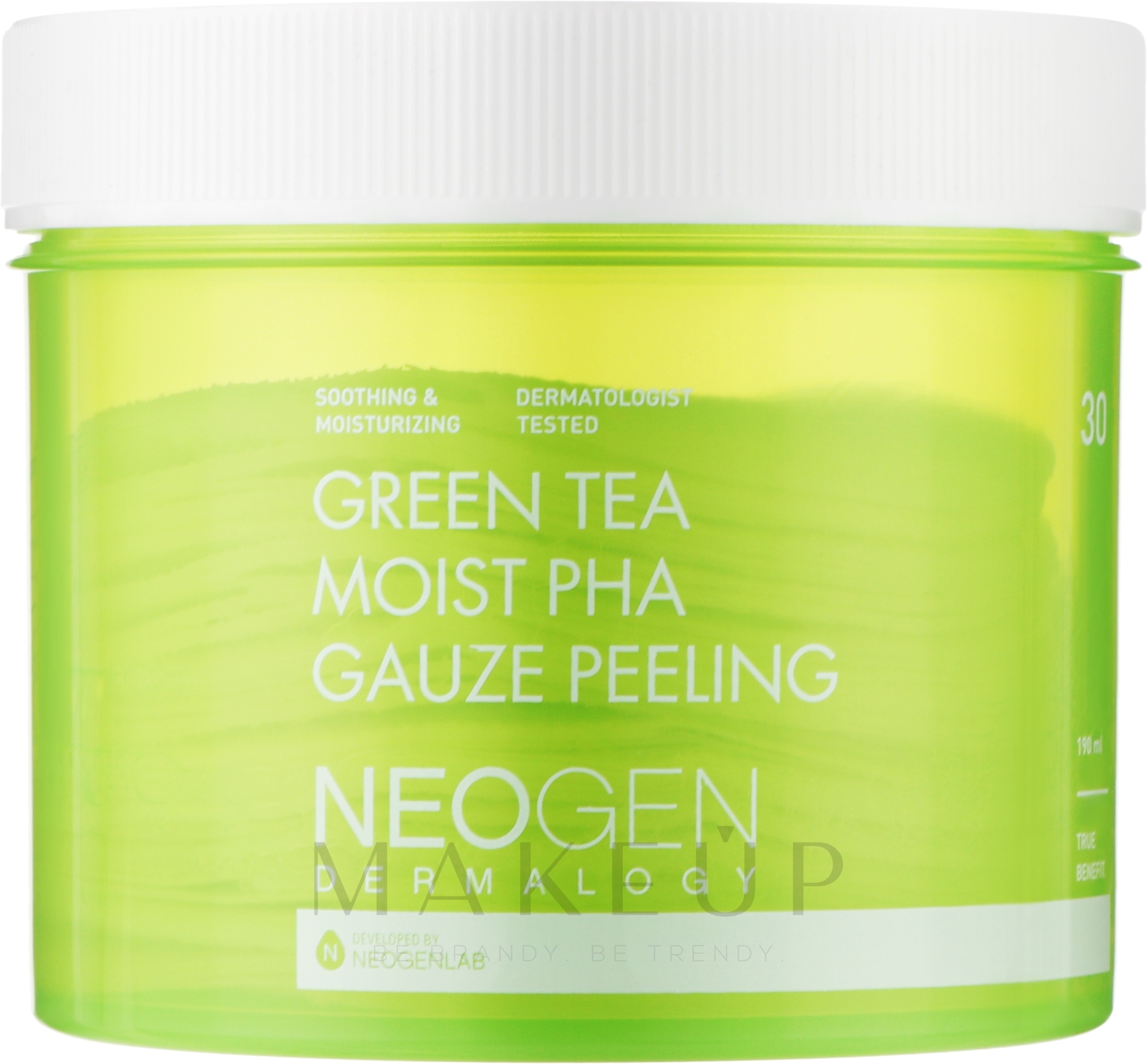 Peeling-Pads mit Grüntee-Extrakt - Neogen Dermalogy Green Tea Moist Pha Gauze Peeling — Bild 30 St.