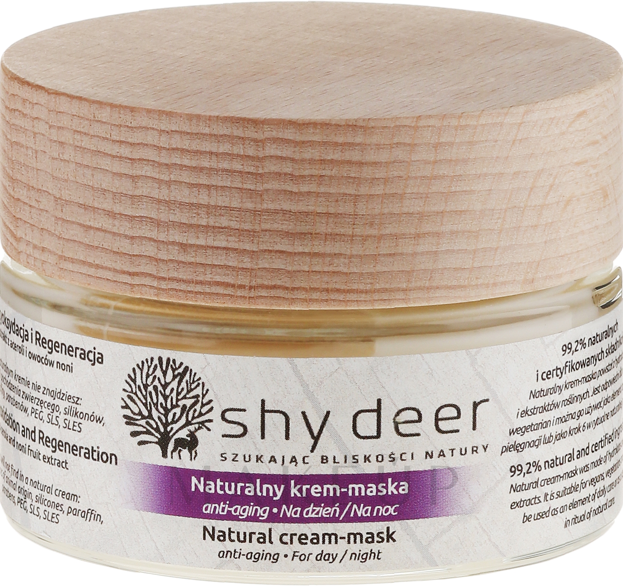 Anti-Aging Creme-Maske für das Gesicht - Shy Deer Natural Cream-mask — Bild 50 ml