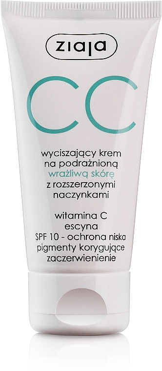 CC Creme für empfindliche Haut mit vergrößerten Kapillaren SPF 10 - Ziaja Soothing CC-Cream SPF10