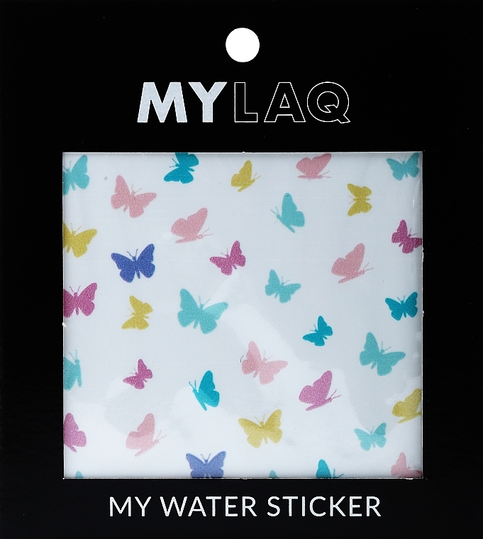 Dekorative Nagelsticker bunte Schmetterlinge - MylaQ — Bild N1