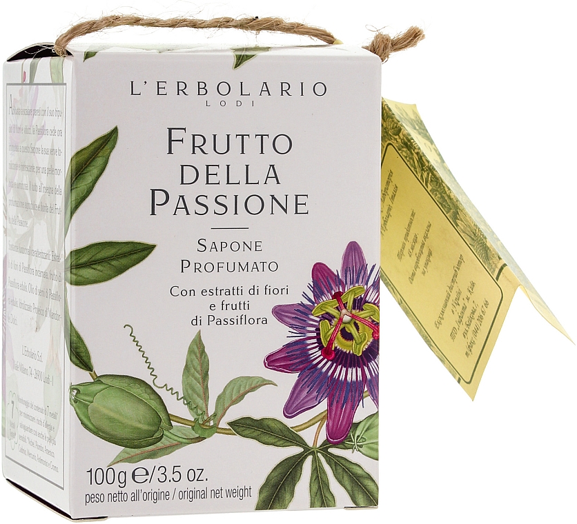 Parfümierte Seife Passionsblume - L'Erbolario Sapone Profumato Frutto Della Passione