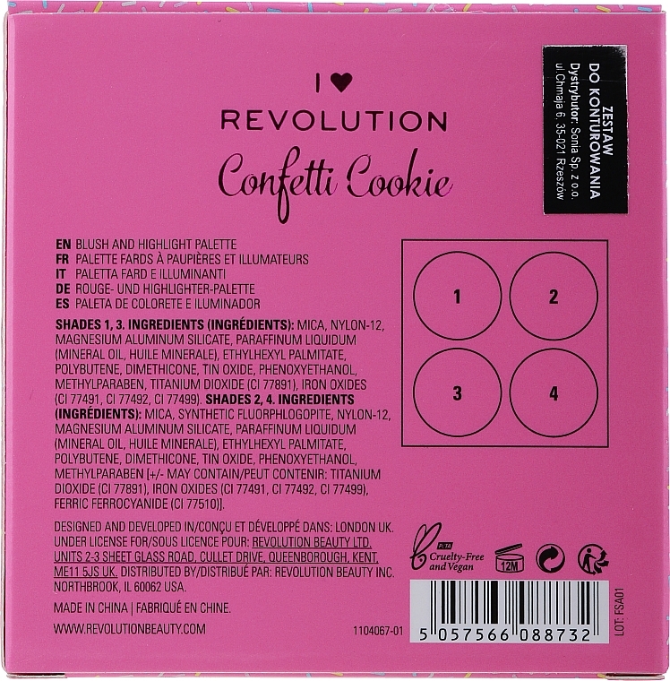 Rouge- und Highlighter-Palette - I Heart Revolution Sprinkles — Bild N2