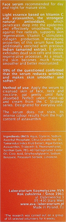 Anti-Falten Gesichtsserum mit Vitamin C - Ava Laboratorium C+ Strategy Wrinkle Correcting Essence Gel Serum — Bild N3