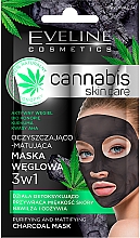 Düfte, Parfümerie und Kosmetik Detox-Gesichtsmaske mit Aktivkohle und Cannabis - Eveline Cosmetics Cannabis Mask