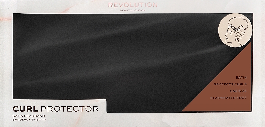 Kosmetisches Stirnband schwarz - Revolution Haircare Satin Headband Black — Bild N1