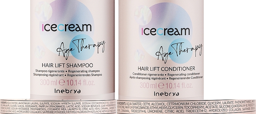 Haarpflegeset - Inebrya Ice Cream Age Therapy Hair Lift Kit Set (Haarshampoo 300ml + Conditioner 300ml) — Bild N3