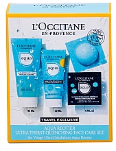 Gesichtspflegeset - L'Occitane Aqua Reotier (Gesichtscreme 20ml + Reinigungsgel 40ml + Gesichtsmaske 2x6ml) — Bild N1