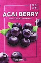 Düfte, Parfümerie und Kosmetik Tuchmaske für das Gesicht mit Acai-Berry - The Saem Natural Acai Berry Mask Sheet