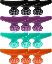 Düfte, Parfümerie und Kosmetik Haarspangen mit Farben Fashion Hair violett, schwarz, orange, türkis - Comair