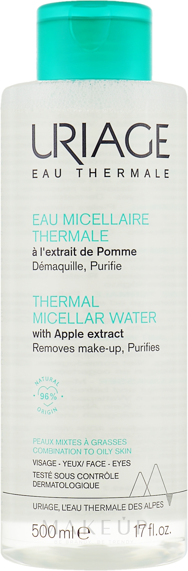 Mizellenwasser für fettige- und Mischhaut - Uriage Thermal Micellar Water with Apple Extract — Bild 500 ml