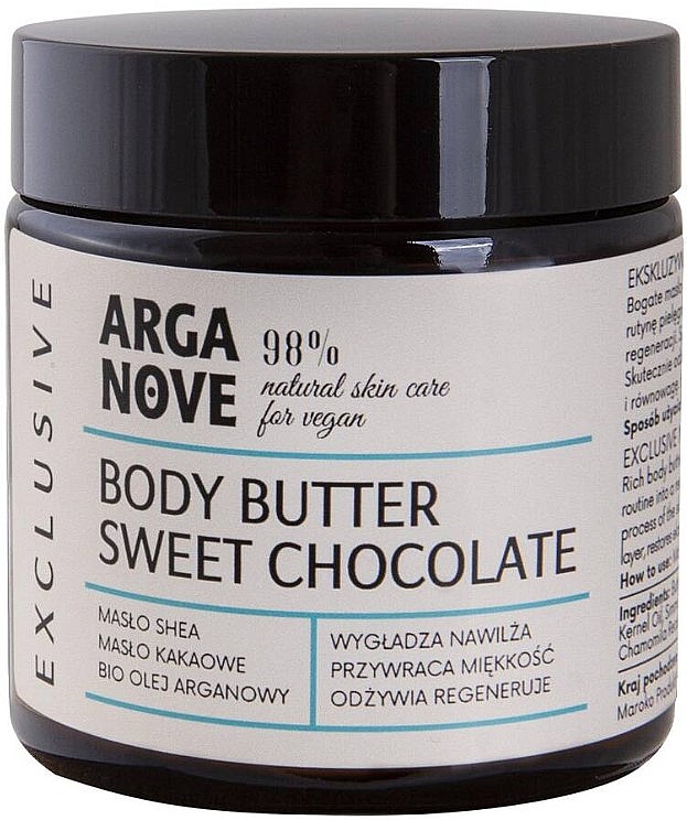 Körperbutter Süße Schokolade mit Kokos und Argan - Arganove Body Butter Sweet Chocolate — Bild N1