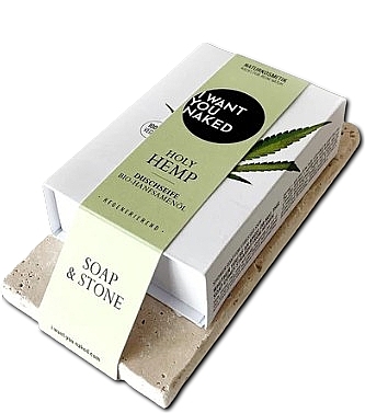 Set Soap Stone  - I Want You Naked Set Holy Hemp (Seife 100g + Seifenschale)  — Bild N1