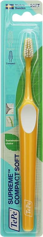 Zahnbürste Supreme Compact Soft weich gelb - TePe Comfort Toothbrush — Bild N1