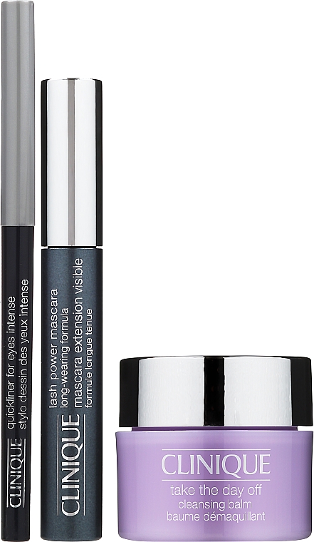 Make-up Set (Mascara 6ml + Reinigungsbalsam 15ml + Augenkonturenstift 0.14g) - Clinique Power Lashes — Bild N2