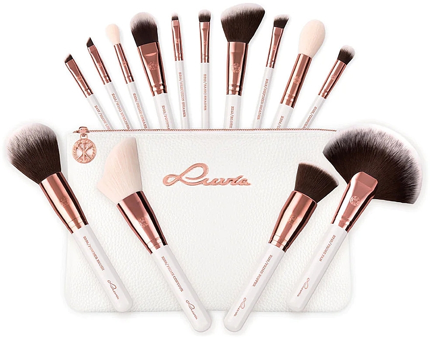 Make-up-Pinsel-Set 14 St. - Luvia Cosmetics Feather White Essential Brushes Set — Bild N1