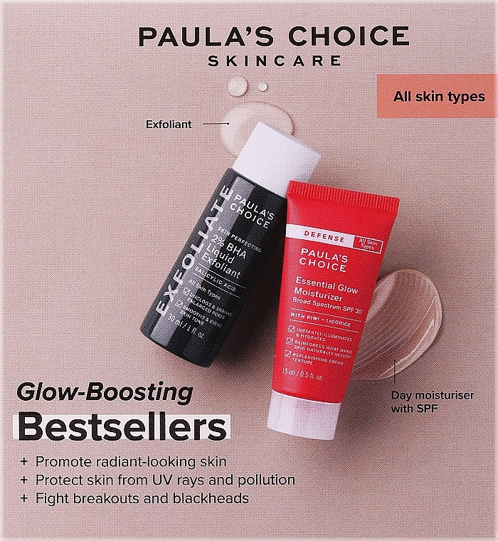 Gesichtspflegeset - Paula's Choice Boosting Bestellers Kit (Gesichtstonikum 30ml + Gesichtscreme 15ml)  — Bild N1