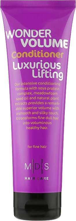 Haarspülung mit Sumpfblumenöl, Soja-Protein und Pflanzenextrakten - Mades Cosmetics Wonder Volume Luxurious Lifting Conditioner — Bild N1