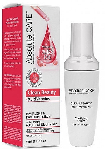 Gesichtsserum - Absolute Care Clean Beauty Multi Vitamins Revitalizing Protective Serum — Bild N1