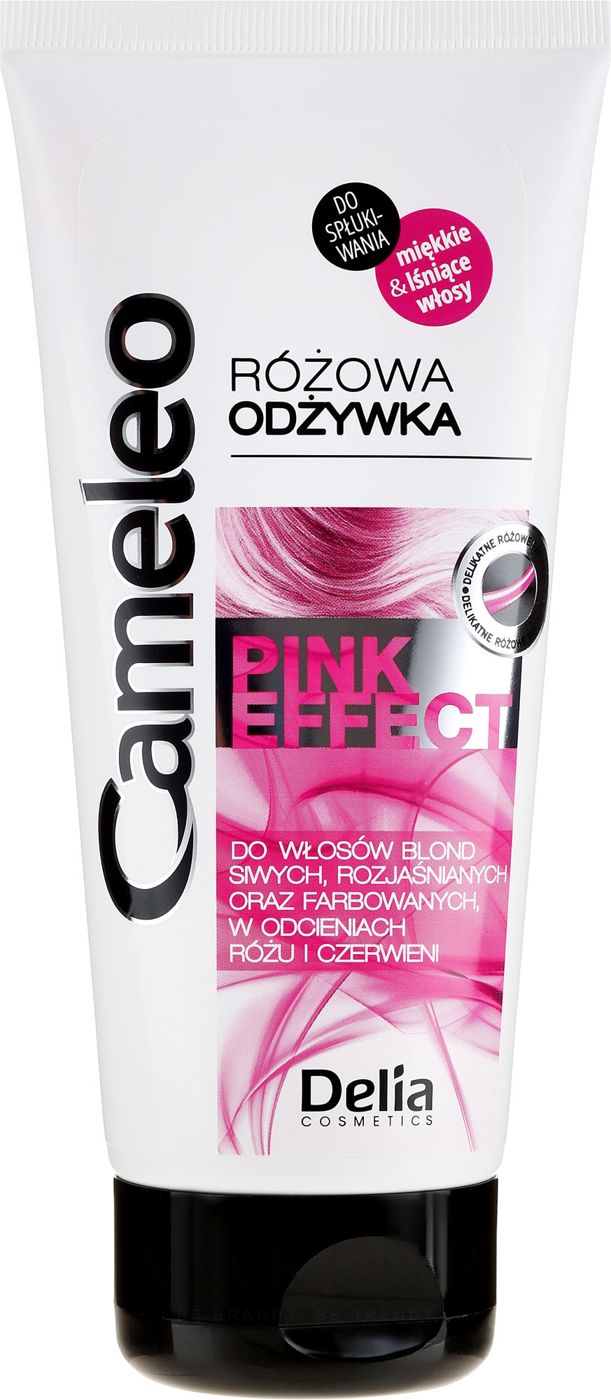 Intensiv regenerierender Conditioner mit rosa Tönung - Delia Cosmetics Cameleo Pink Effect — Bild 200 ml