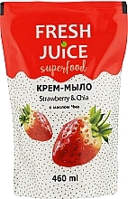 Düfte, Parfümerie und Kosmetik Creme-Seife Erdbeere und Chia - Fresh Juice Superfood Strawberry & Chia (Doypack)