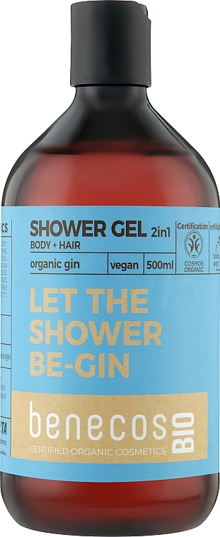 2in1 Duschgel - Benecos Shower Gel and Shampoo Organic Olive Gin — Bild N1