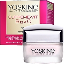Feuchtigkeitsspendende Tagescreme gegen Falten 50+ - Yoskine Supreme-Vit B12 & C Anti-Aging Vitamin Face Cream — Bild N1