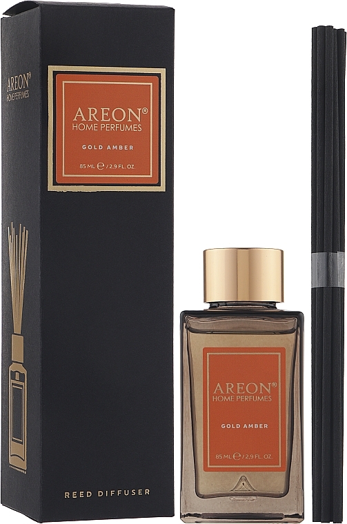 Raumerfrischer Gold Amber PSL07 - Areon Home Perfume Gold Amber Reed Diffuser  — Bild N4