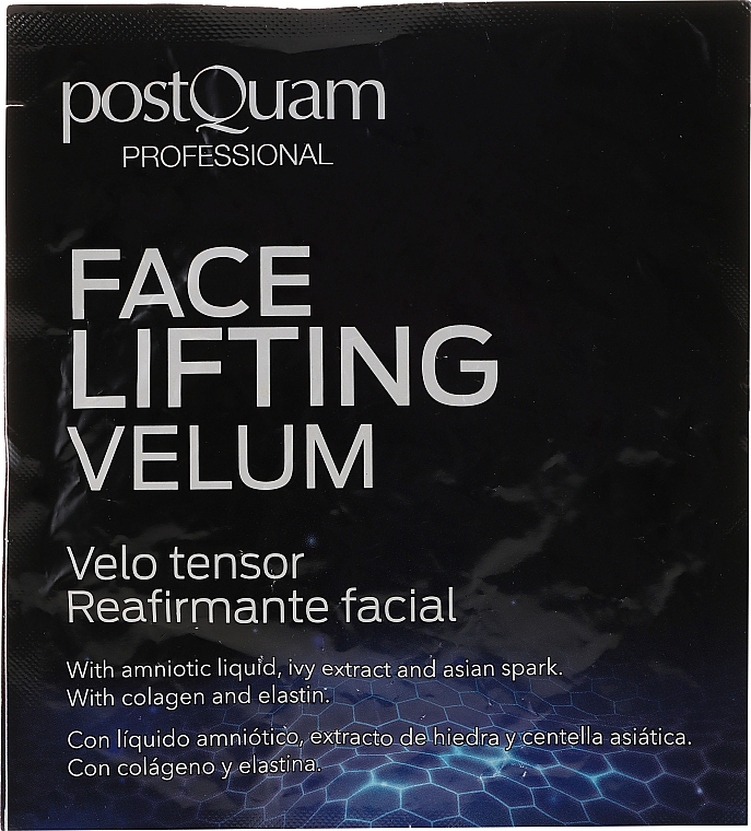 Lifting-Tuchmaske mit Kollagen, Elastin und Fruchtwasserextrakt - Postquam Face Lifting Velum — Bild N1