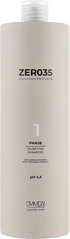 Sulfatfreies Shampoo für gefärbtes Haar Phase 1 - Emmebi Italia Zer035 Pro Hair Purifying Shampoo — Bild N3