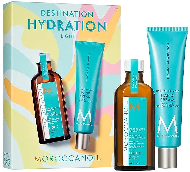 Set - MoroccanOil Destination Hydration Light Hair & Body Set (h/oil/100ml + h/cr/100ml) — Bild N1