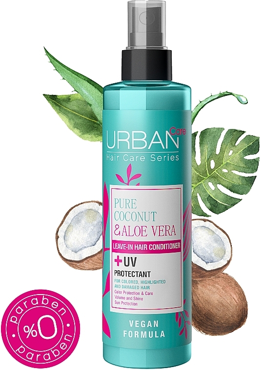 Zweiphasiger Farbschutz-Conditioner - Urban Pure Coconut & Aloe Vera Leave In Conditioner  — Bild N3