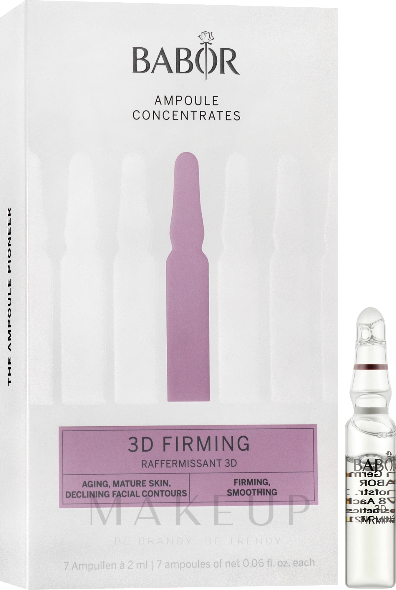 Straffende 3D-Gesichtsampullen - Babor Ampoule Concentrates Lift & Firm 3D Firming — Bild 7 x 2 ml