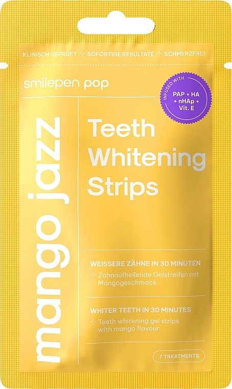 Zahnaufhellungsstreifen - SwissWhite Smilepen Pop Mango Jazz Teeth Whitening Strips — Bild N1