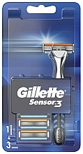 Düfte, Parfümerie und Kosmetik Rasierer mit 3 Ersatzklingen - Gillette Sensor 3