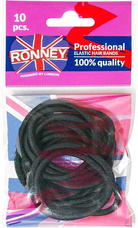 Haargummis R4/B/10 schwarz 10 St. - Ronney Professional — Bild N1