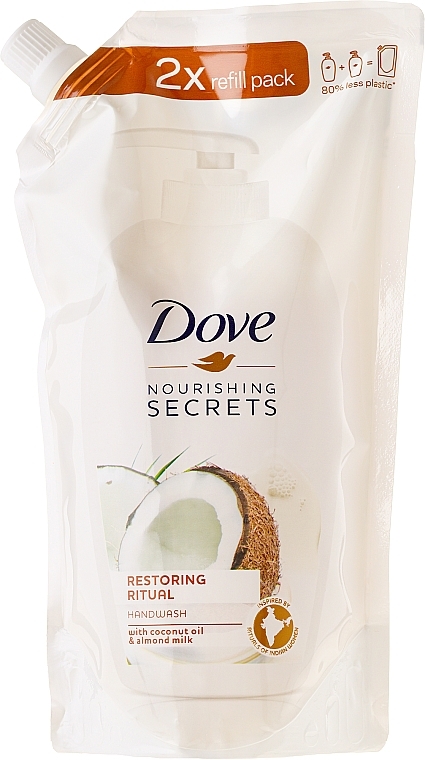 Flüssige Handseife mit Kokosöl und Mandelmilch - Dove Nourishing Secrets Restoring Ritual Hand Wash (Doypack) — Bild N3