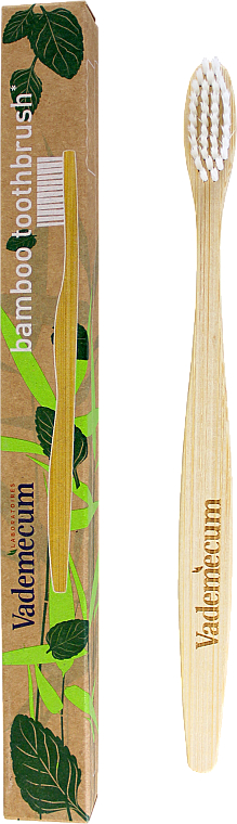 GESCHENK! Bambuszahnbürste weiß - Vademecum Bamboo Toothbrush — Bild N1