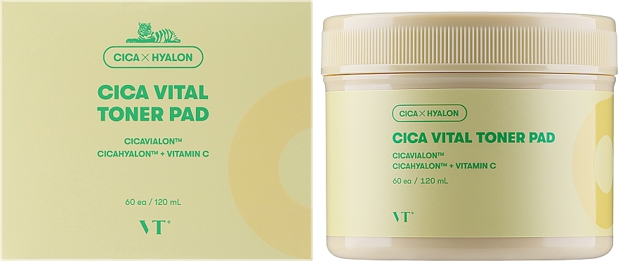 Aufhellende Toner-Pads für das Gesicht - VT Cosmetics Cica Vital Toner Pad  — Bild N2