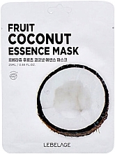 Düfte, Parfümerie und Kosmetik Tuchmaske für das Gesicht mit Kokosextrakt - Lebelage Fruit Coconut Essence Mask 