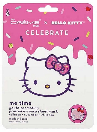 Feuchtigkeitsspendende Gesichtsmaske - The Creme Shop Hello Kitty Facial Mask Celebrate Me Time — Bild N1