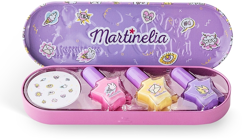 Nagellack-Set - Martinelia Super Girl Nail Polish & Stickers Tin Box — Bild N2