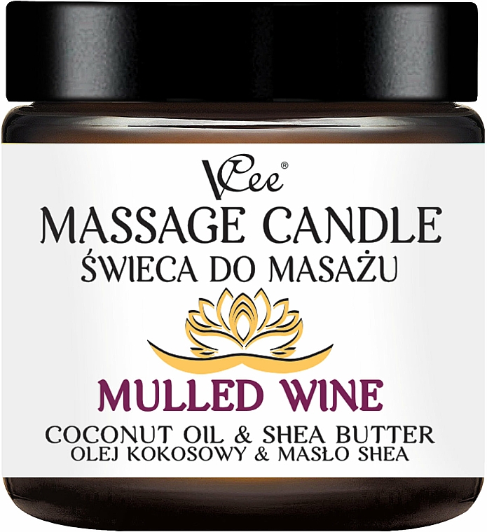 Massagekerze Mulled Wine - VCee Massage Candle Mulled Wine Coconut Oil & Shea Butter — Bild N1