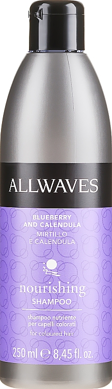 Pflegeshampoo für gefärbtes Haar mit Blaubeeren und Calendula - Allwaves Nourishing Shampoo