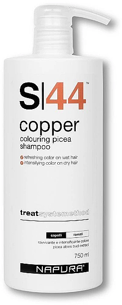 Getöntes Shampoo für kupferfarbenes Haar - Napura Cooper S44 — Bild N2