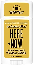 Düfte, Parfümerie und Kosmetik Natürlicher Deostick mit Aktivkohle - Schmidt's Here +Now Natural Deodorant