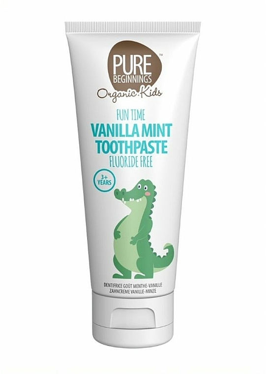 Fluoridfreie Kinderzahnpasta 3+ Jahre mit Vanille-Minze-Geschmack und Xylitol - Pure Beginnings Vanilla Mint Toothpaste — Bild N2
