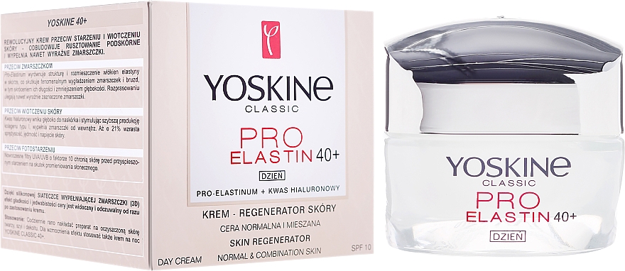 Gesichtsreme für normale und Mischhaut 40+ - Yoskine Classic Pro-Elastin Day Cream 40+