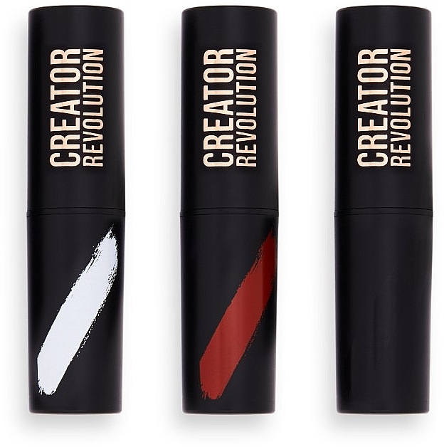 Make-up Set - Makeup Revolution Creator Fast Base Paint Stick Set White, Red & Black — Bild N3