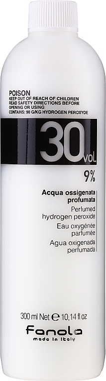 Entwicklerlotion 9% - Fanola Acqua Ossigenata Perfumed Hydrogen Peroxide Hair Oxidant 30vol 9% — Bild N1