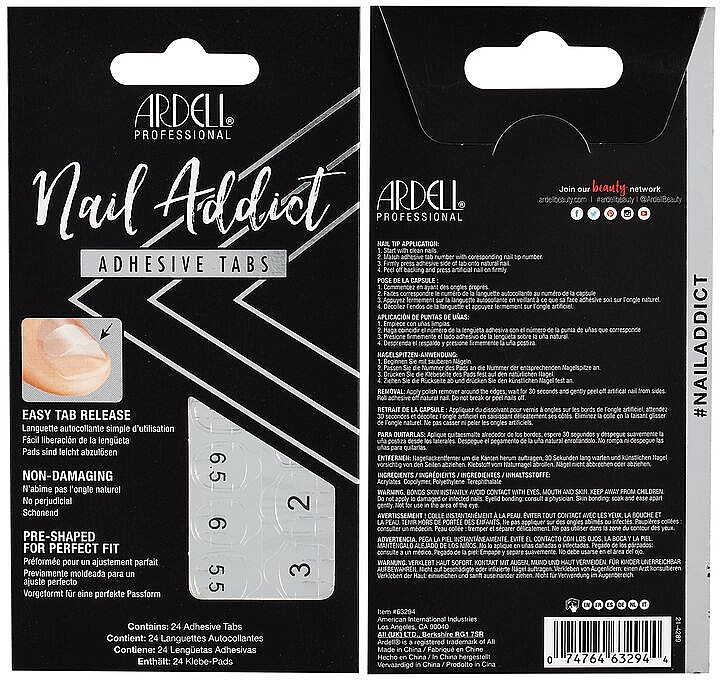 Falsche Nägel - Ardell Nail Addict Artifical Nail Set Adhesive Tabs — Bild N3